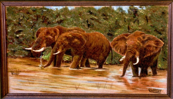 Elephants at the Waterhole (1)